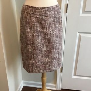Avenue Studio brown and pink tweed skirt. 16